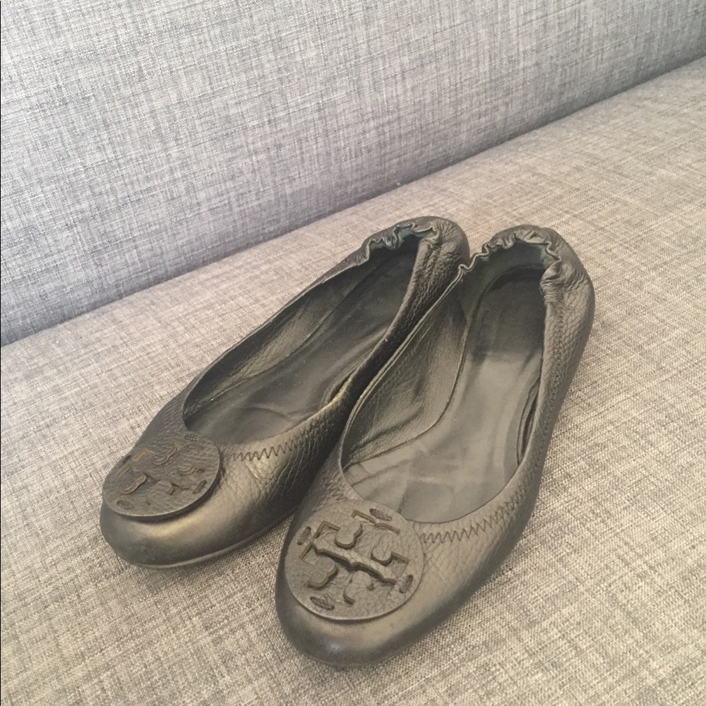 Tory Burch Black Leather Flats